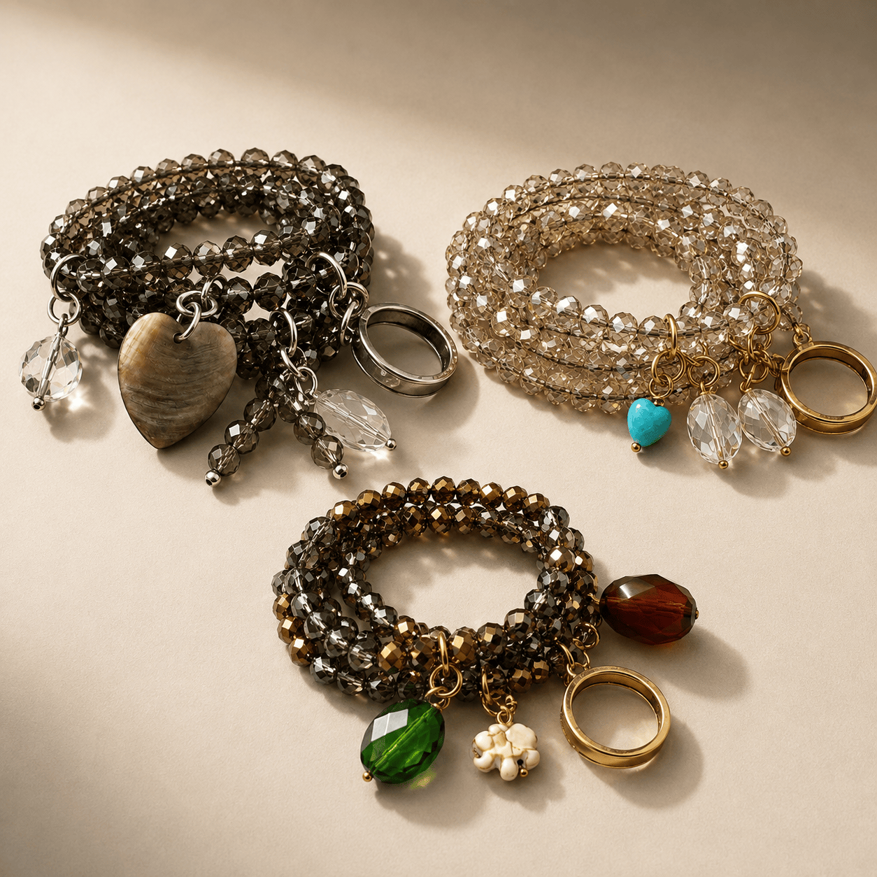 I Welcome Miracles Into My Life Crystal Boho Wrap Necklace/Bracelet