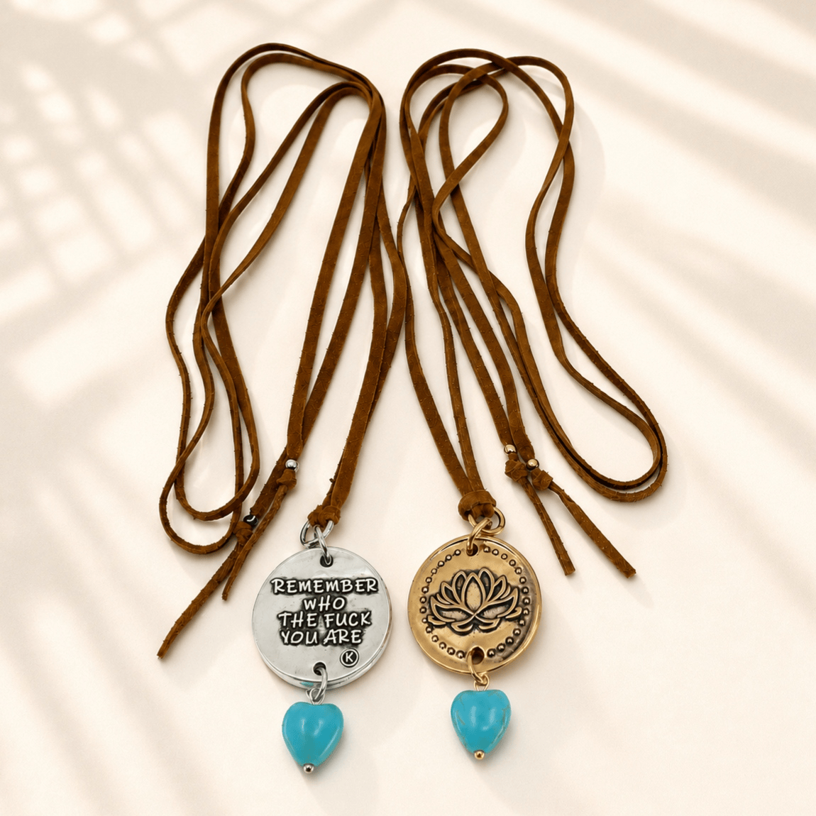 Remember Who the F*ck You Are Leather Necklace
