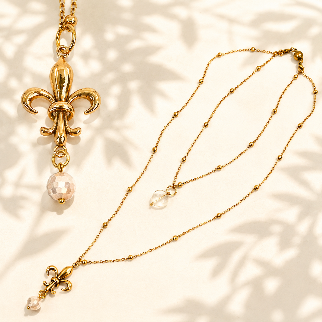 Love Fleur-de-Lis Dainty Necklace