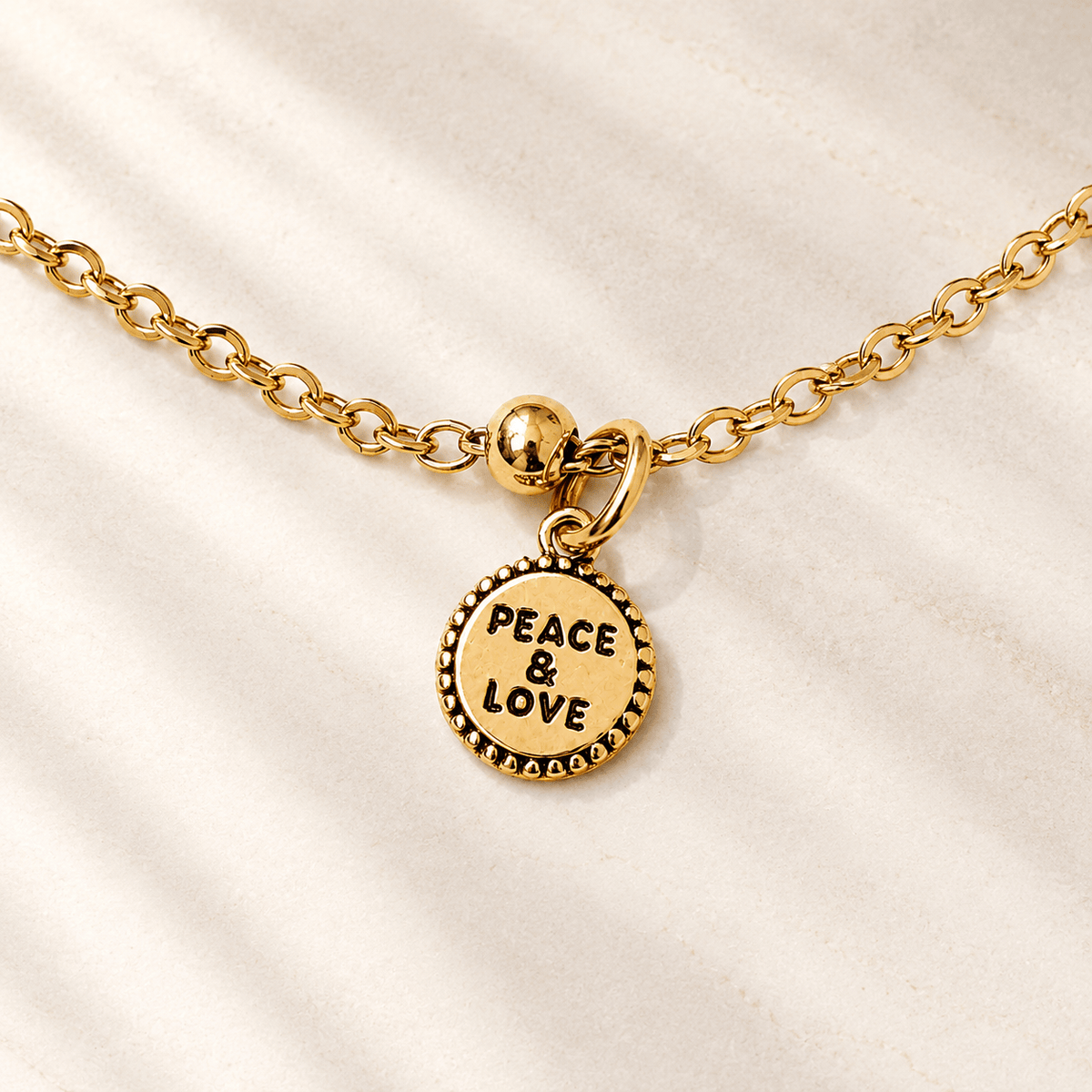 Peace & Love Dainty Necklace