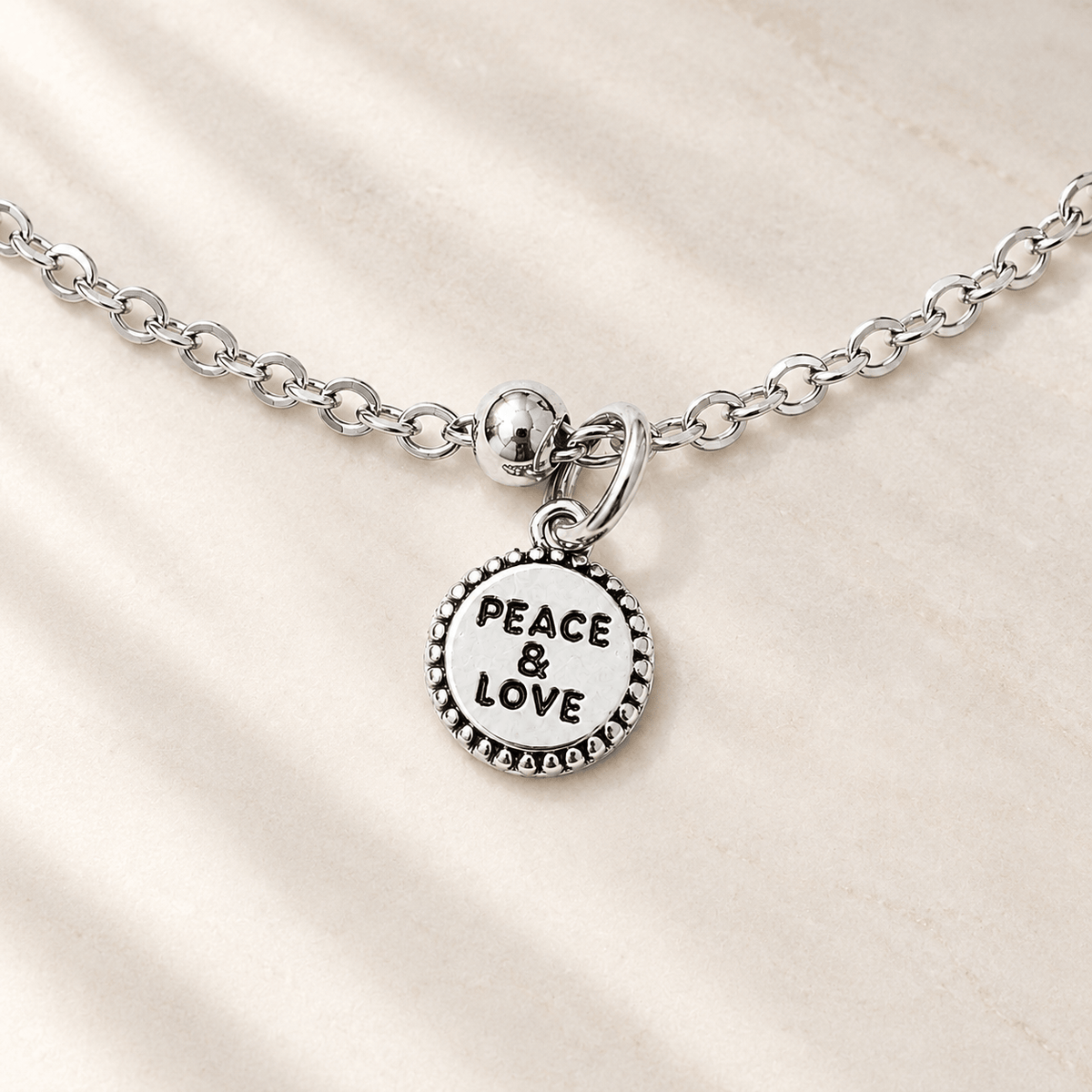 Peace & Love Dainty Necklace
