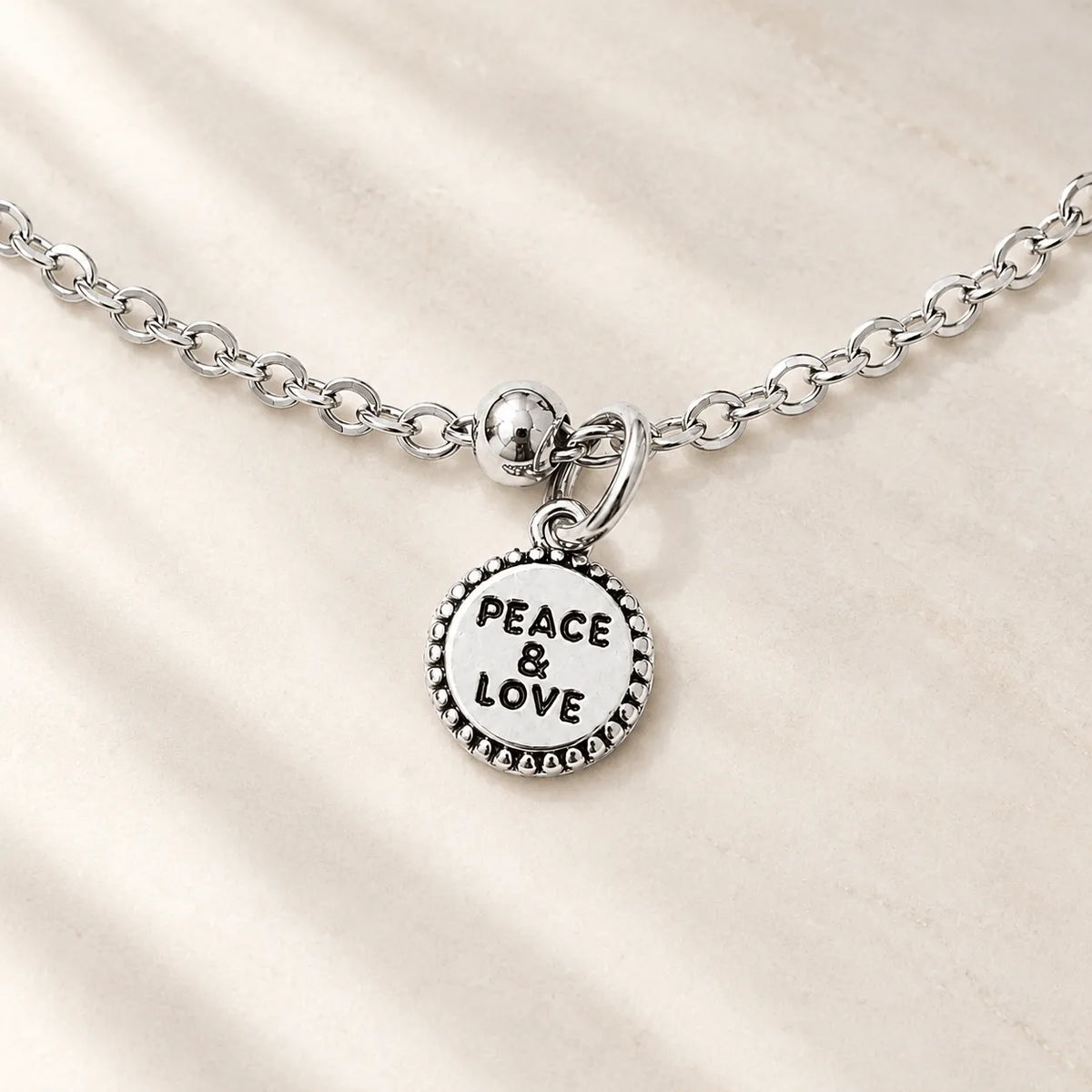Peace & Love Dainty Necklace