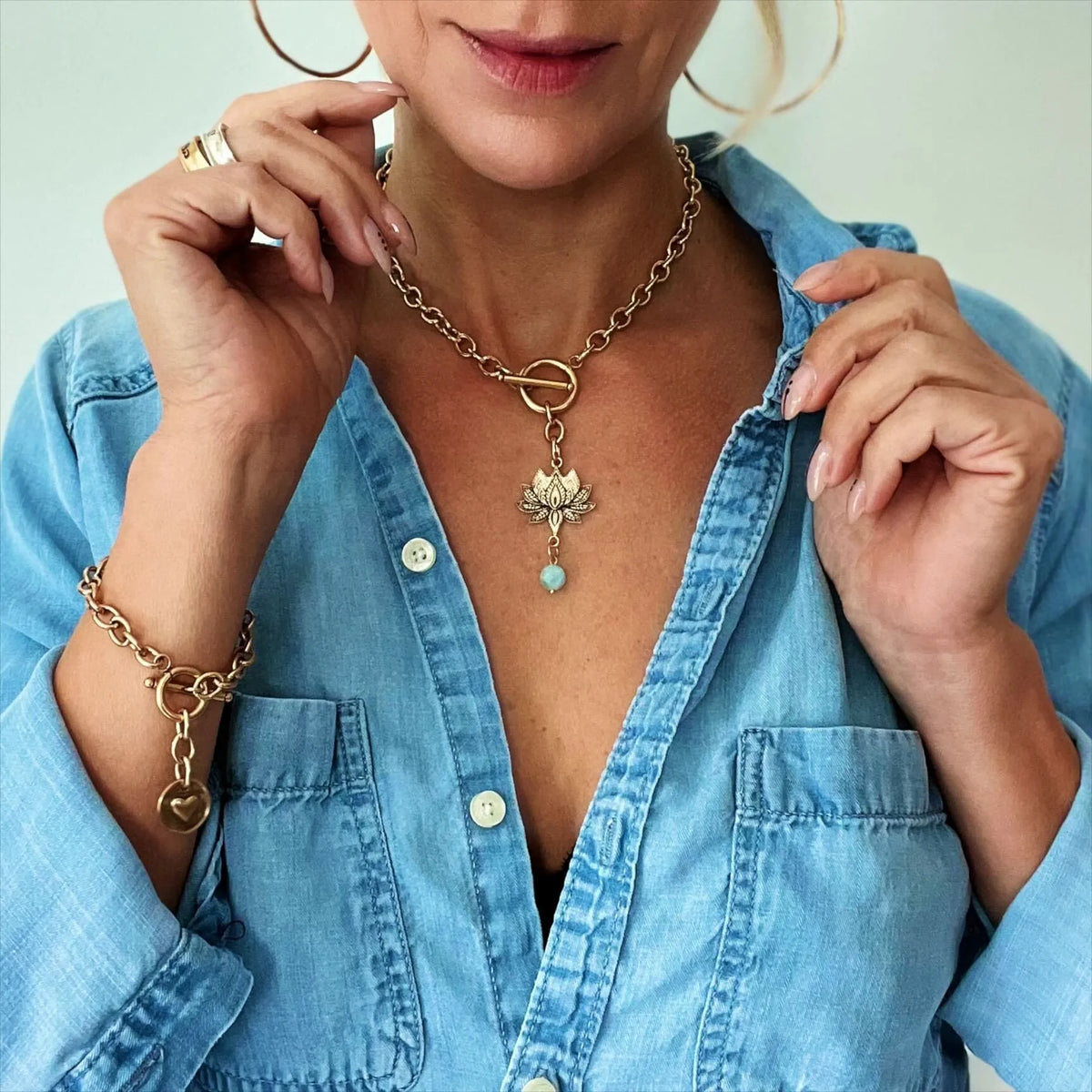 Have Faith Lotus Choker Necklace
