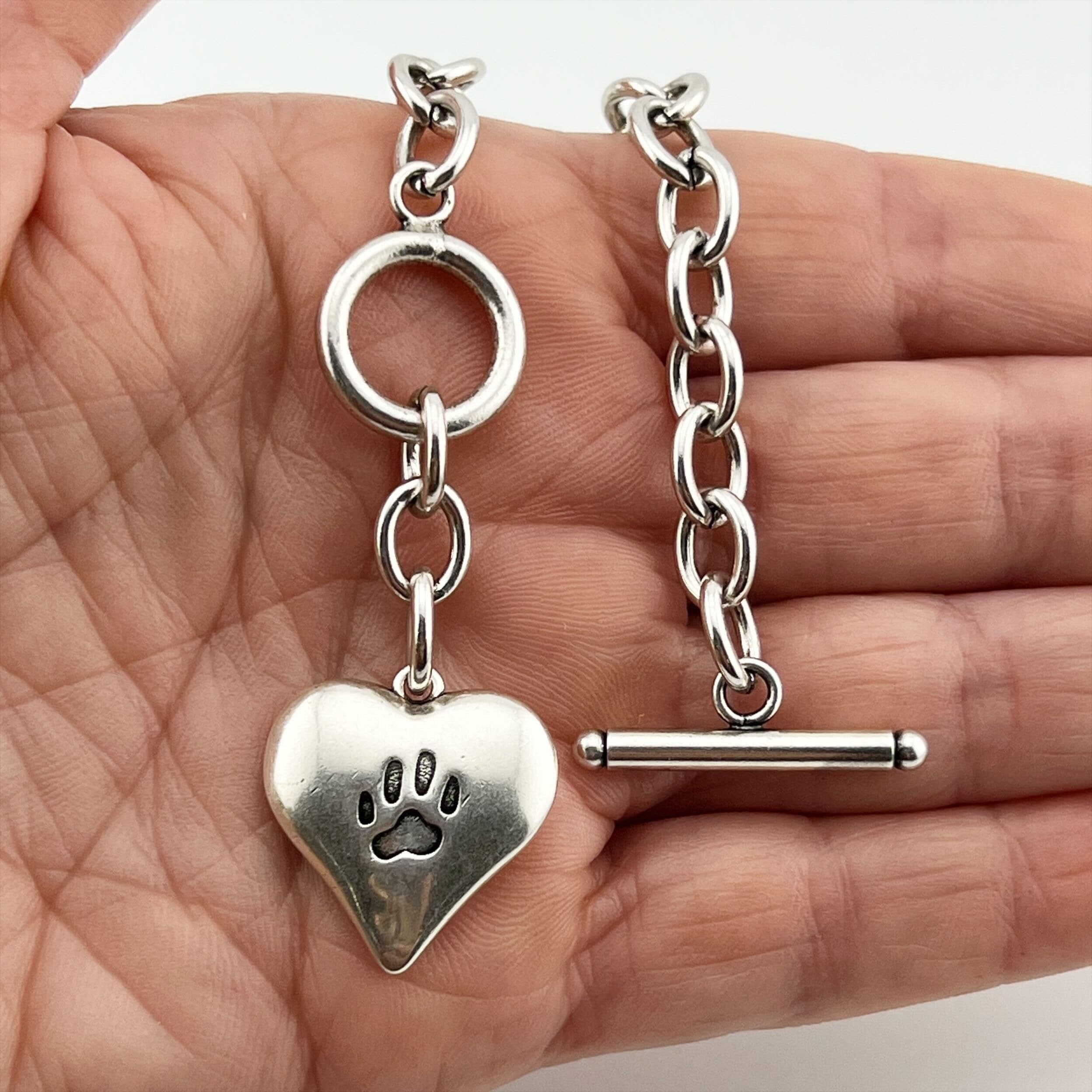 Paw Heart Chain Bracelet