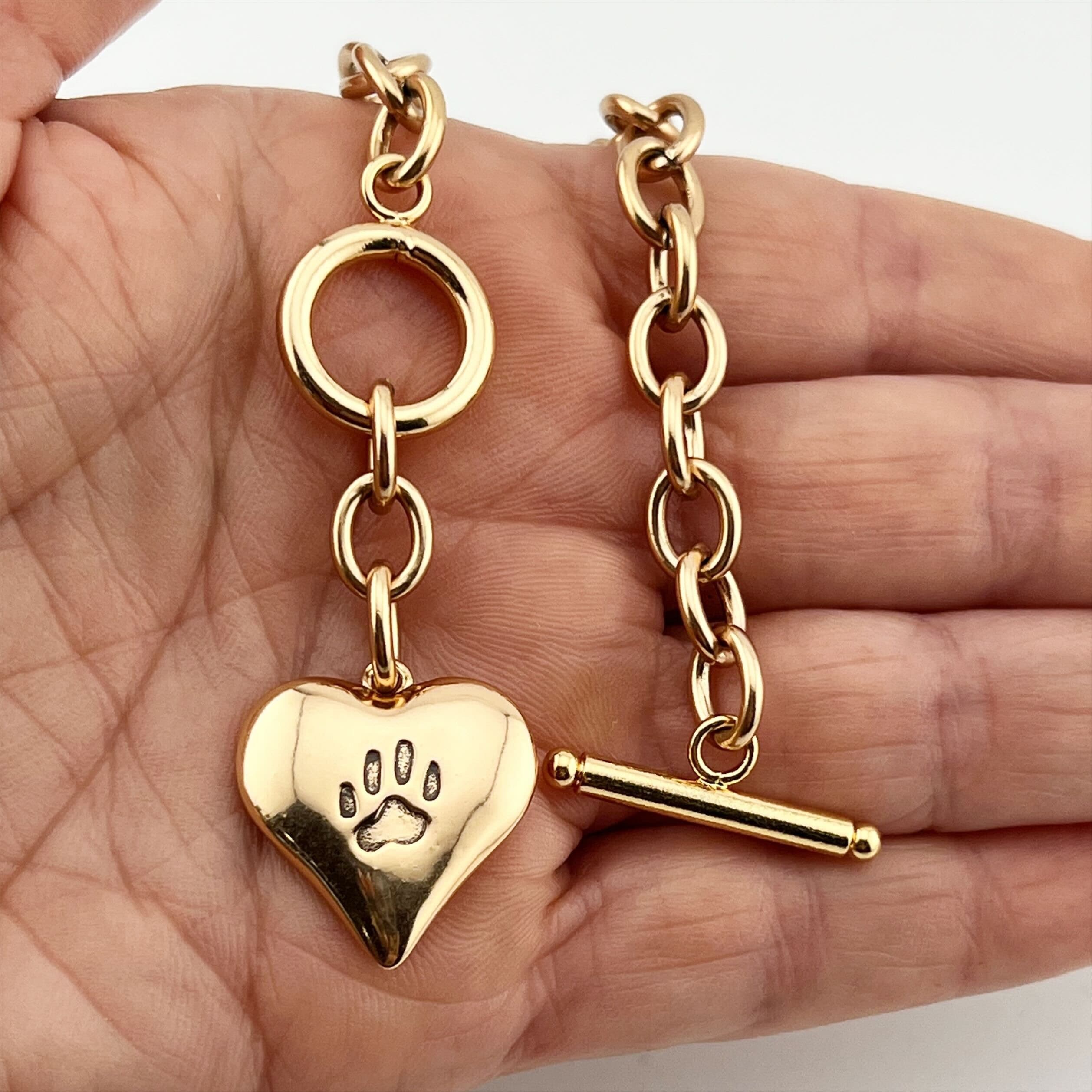 Paw Heart Chain Bracelet