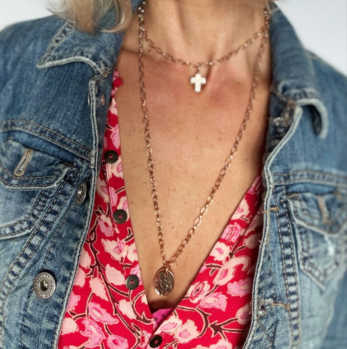 Be the Light Cross Dainty Necklace