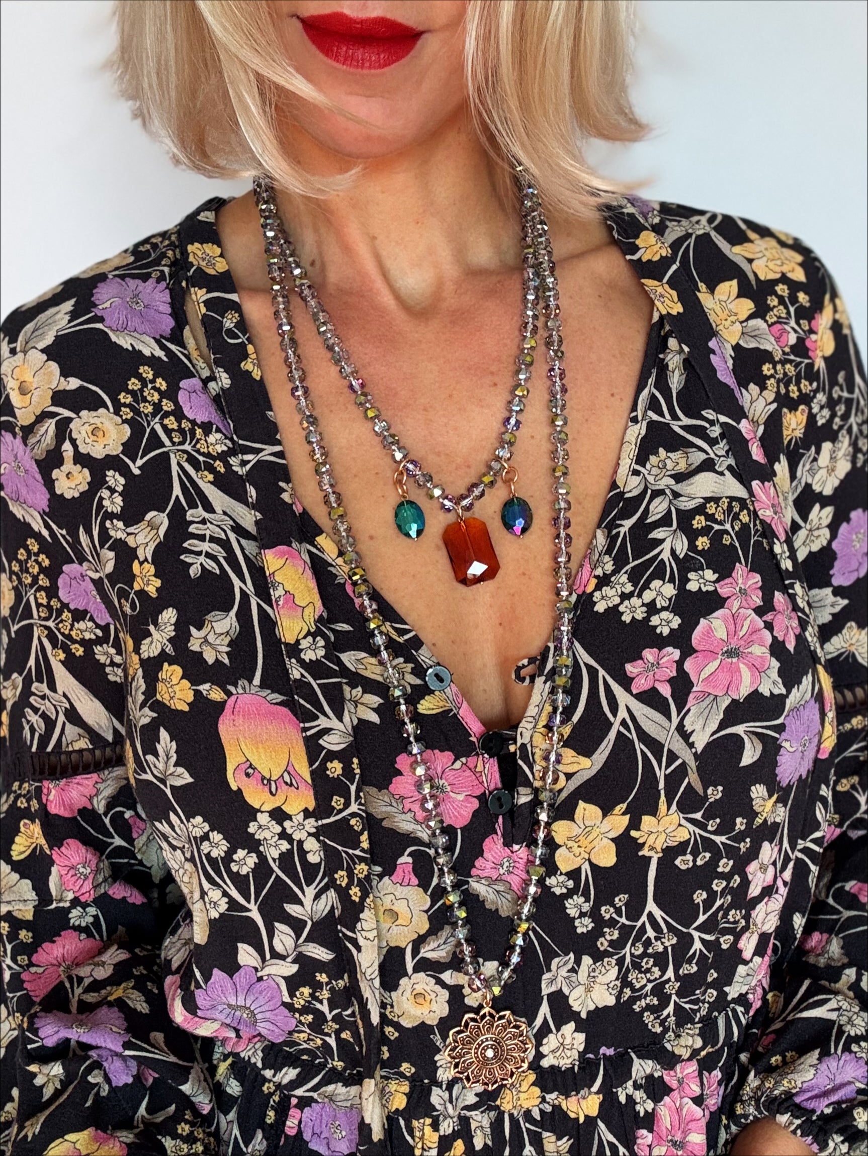 Remember Who You Are Crystal Bead Necklace