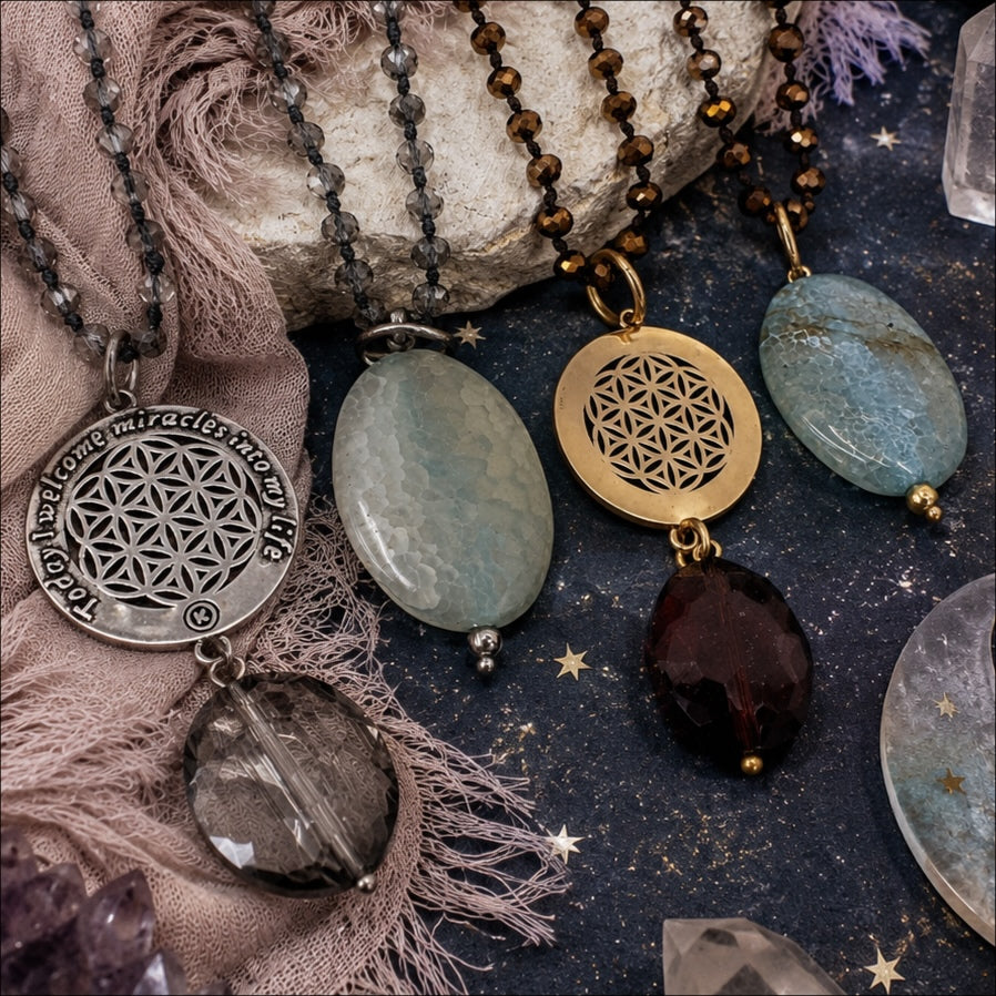 Today I Welcome Miracles Into My Life Beaded Necklace