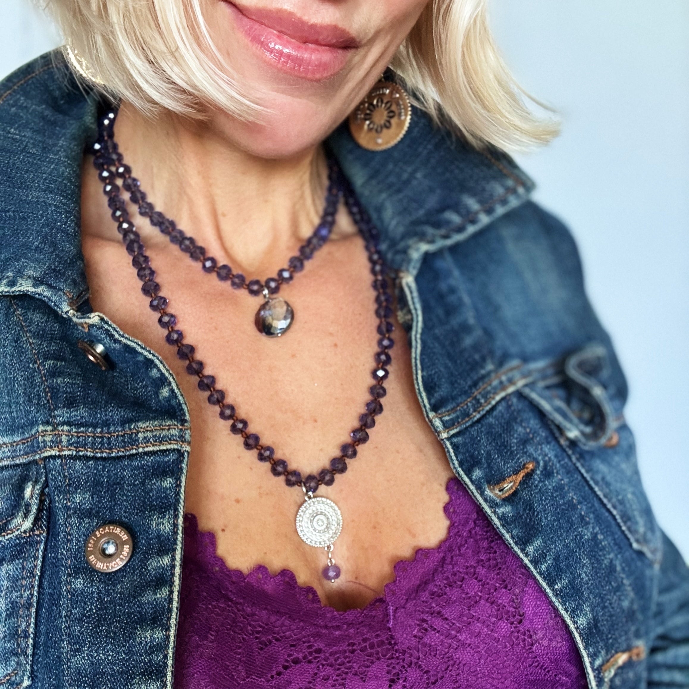 See The Good Mandala Crystal Beaded Necklace