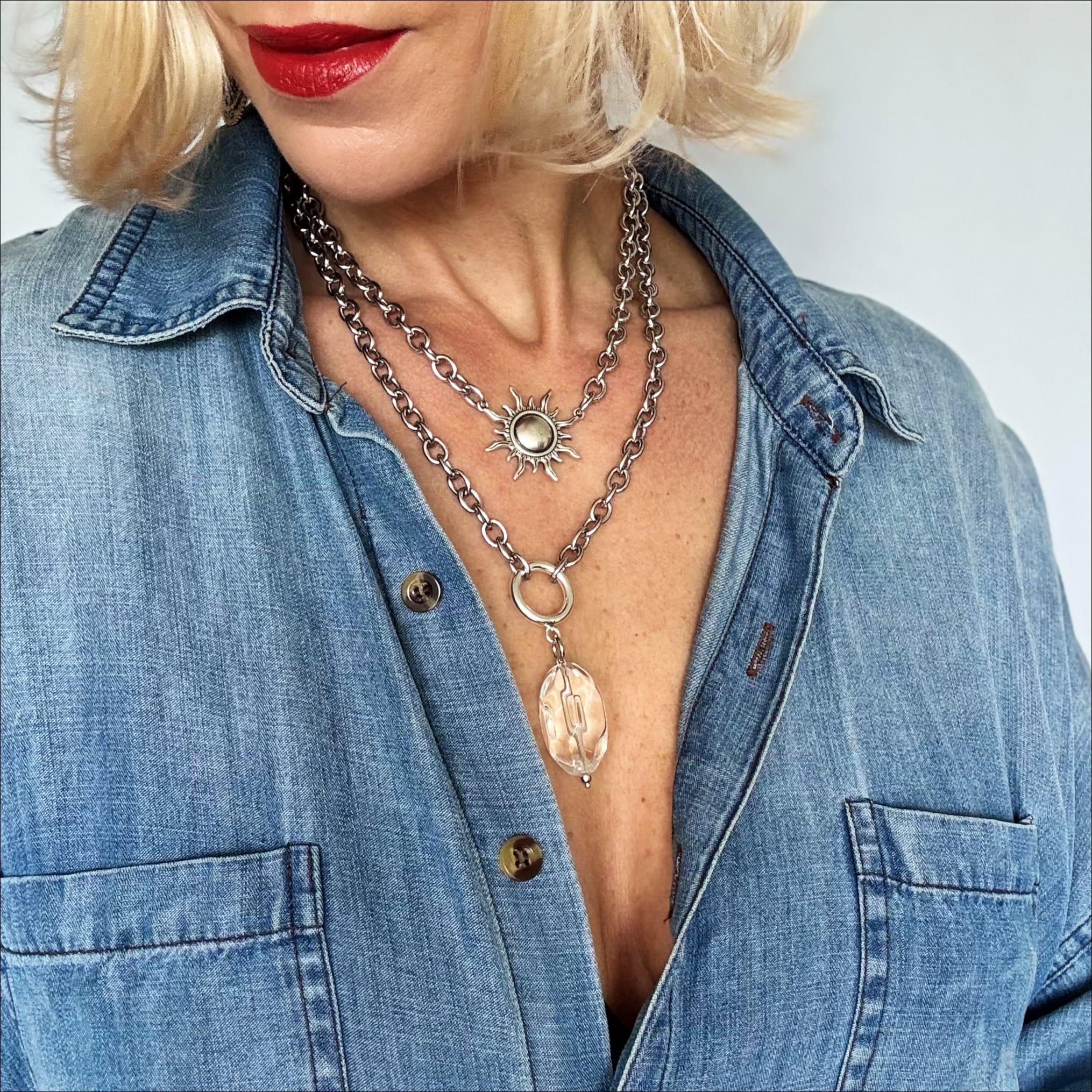 Gemstone Adjustable Necklace