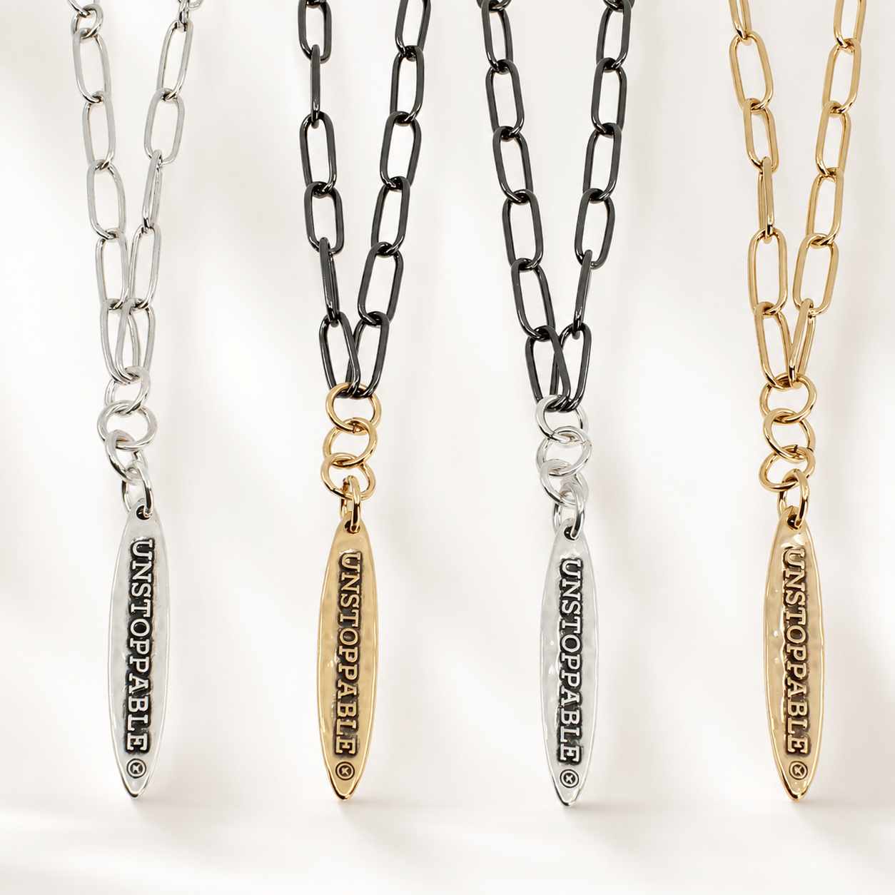 Unstoppable Vertical Bar Klink Necklace