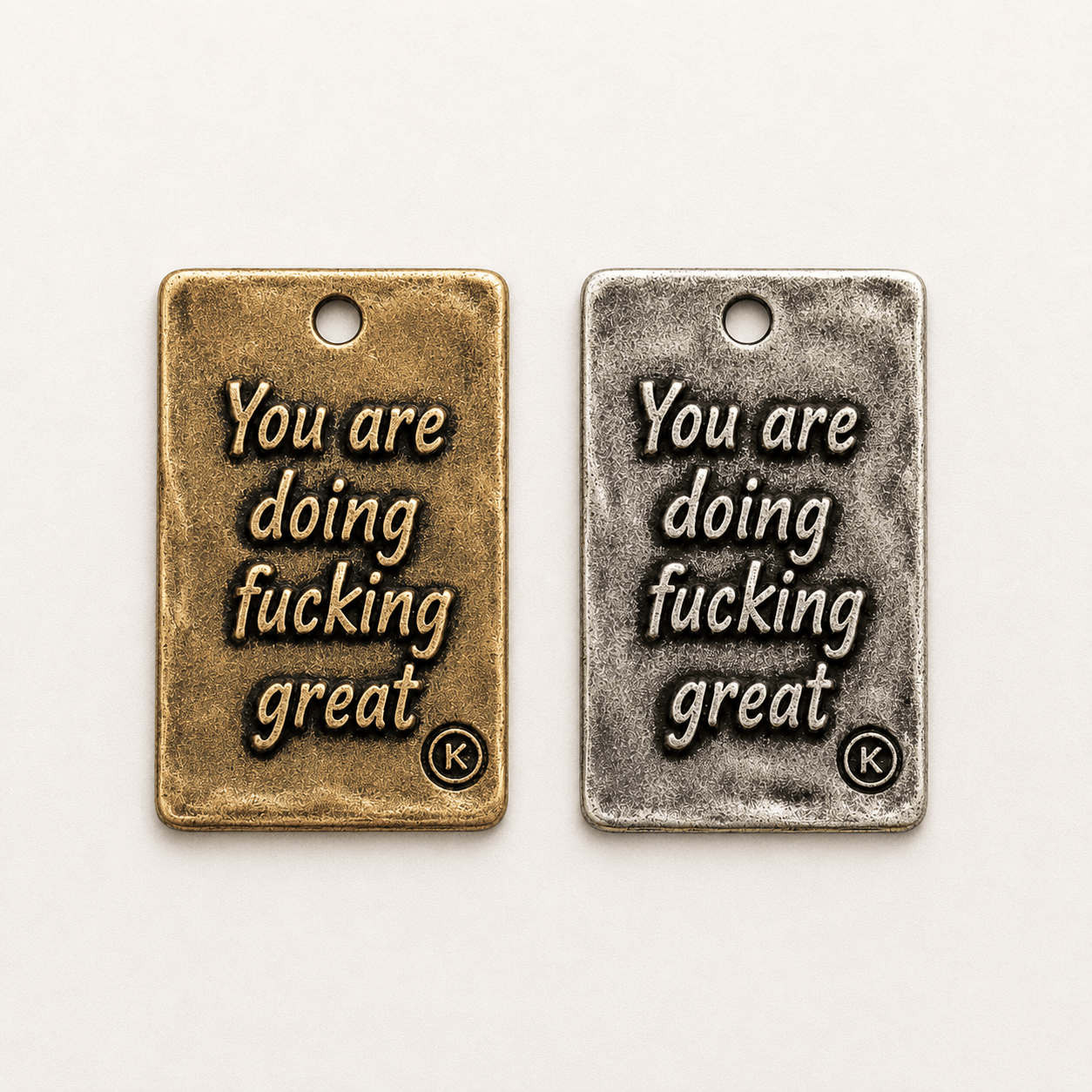 You Are Doing F*cking Great Heart Lariat Necklace