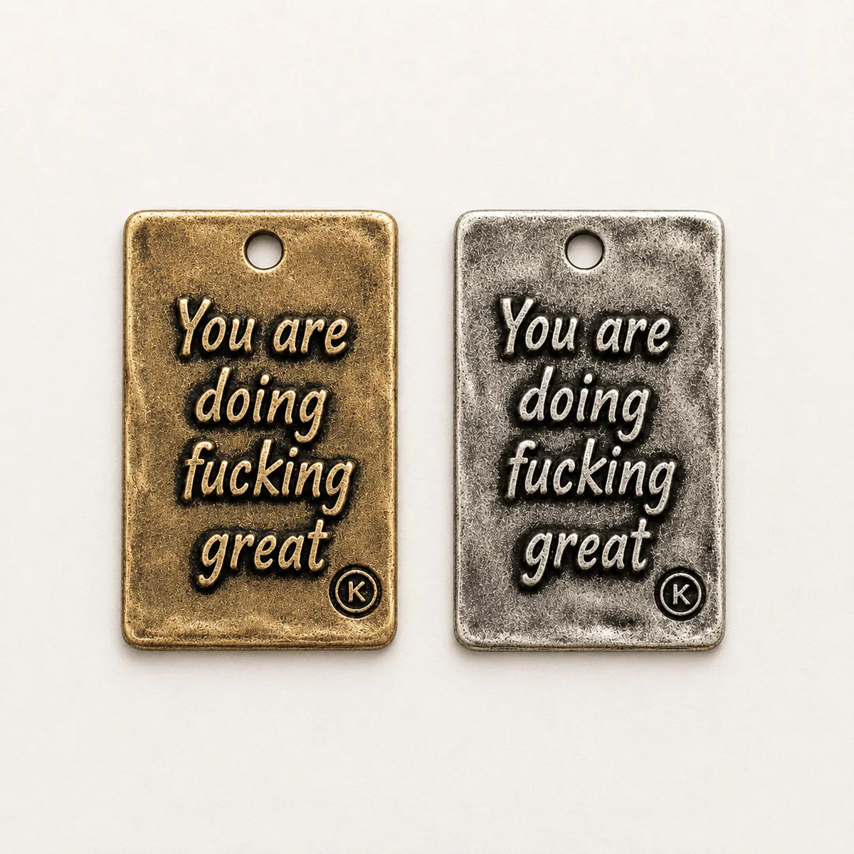 You Are Doing F*cking Great Heart Lariat Necklace