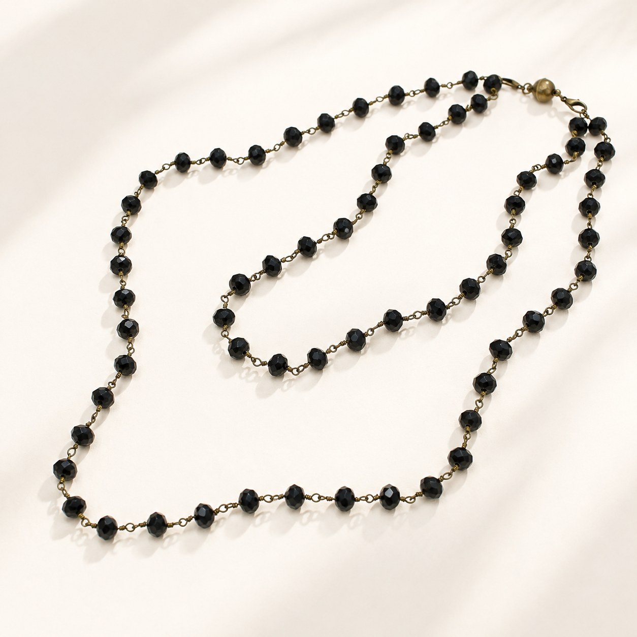 Crystal Rosary Layering Necklace
