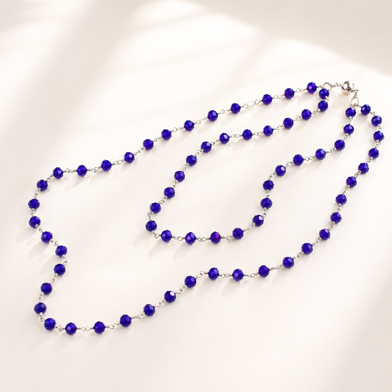 Crystal Rosary Layering Necklace