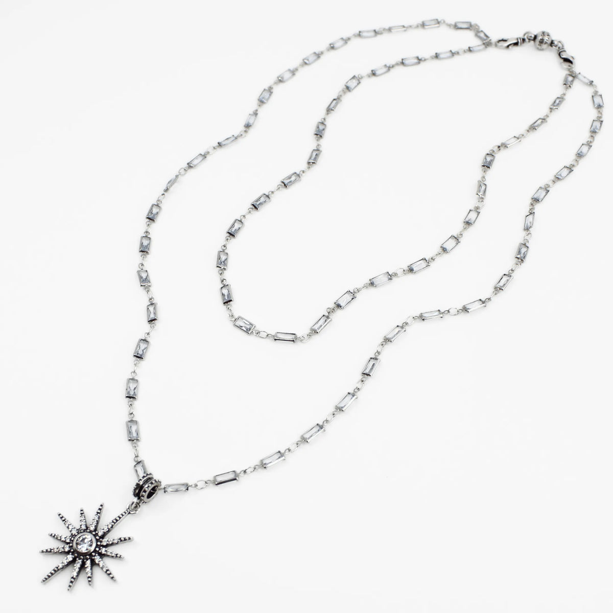Breathe Crystal Starburst Chain Necklace