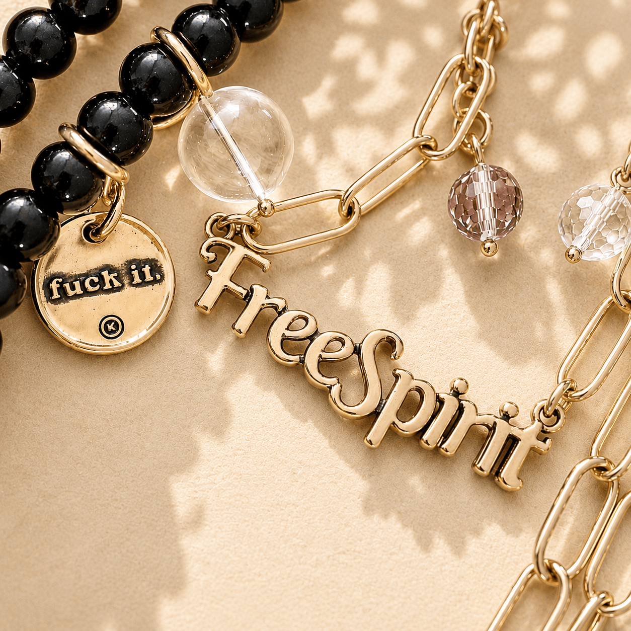 F*ck it Free Spirit Wood Boho Wrap Set