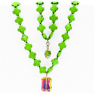 Kelly Green howlite beads
(1x) 18x26mm rectangular sunrise crystal and (1x) 12x16mm lime AB crystal
