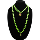 Kelly Green howlite beads
(1x) 18x26mm rectangular sunrise crystal and (1x) 12x16mm lime AB crystal on black bust