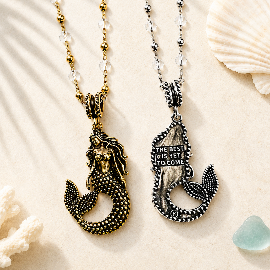 The Best Is Yet To Come Mermaid Crystal Dainty Necklace