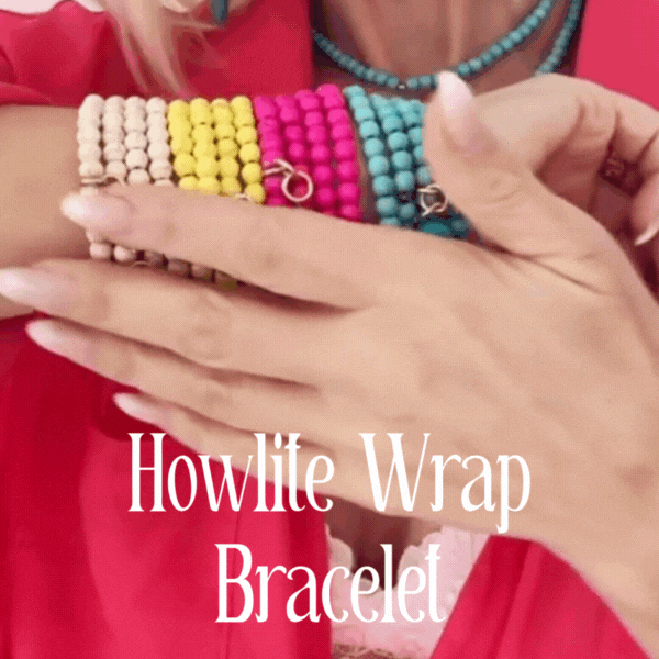 howlite layering boho available in 4 colors, 2 sizes and in either gold or silver finish