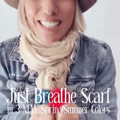 just breathe scarf cream summer spring color