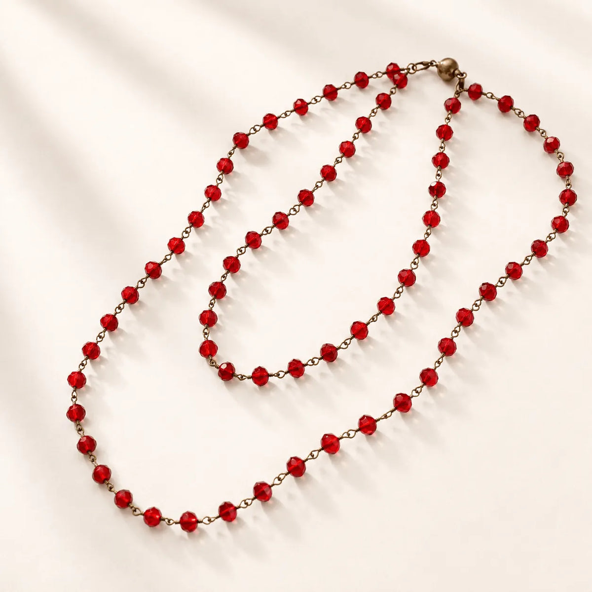 Crystal Rosary Layering Necklace